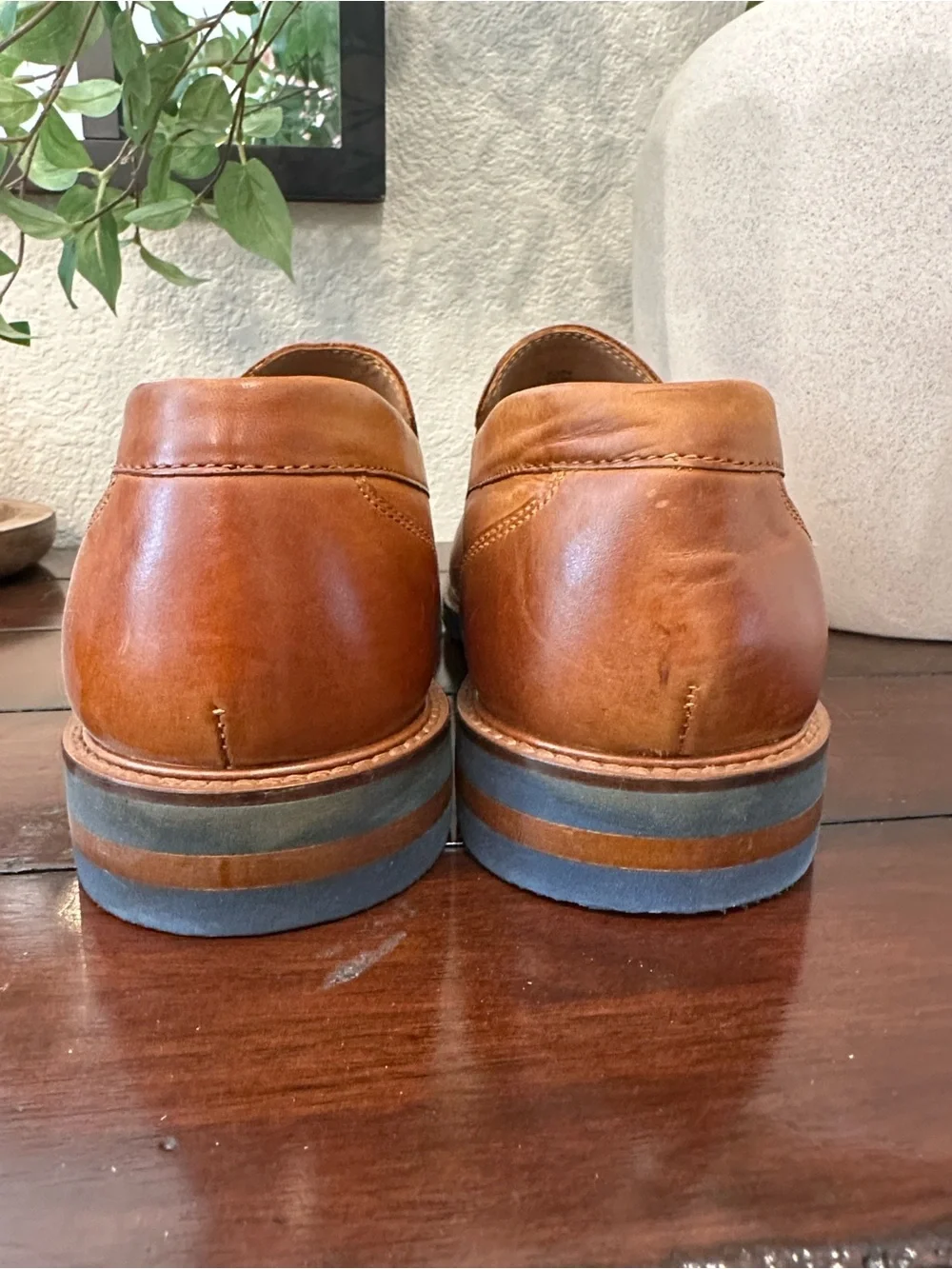 Steve Madden Tan Leather Slip-On Loafers